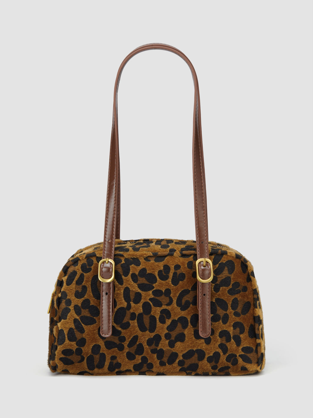 Leopardenmuster Kunstfell Schultertasche