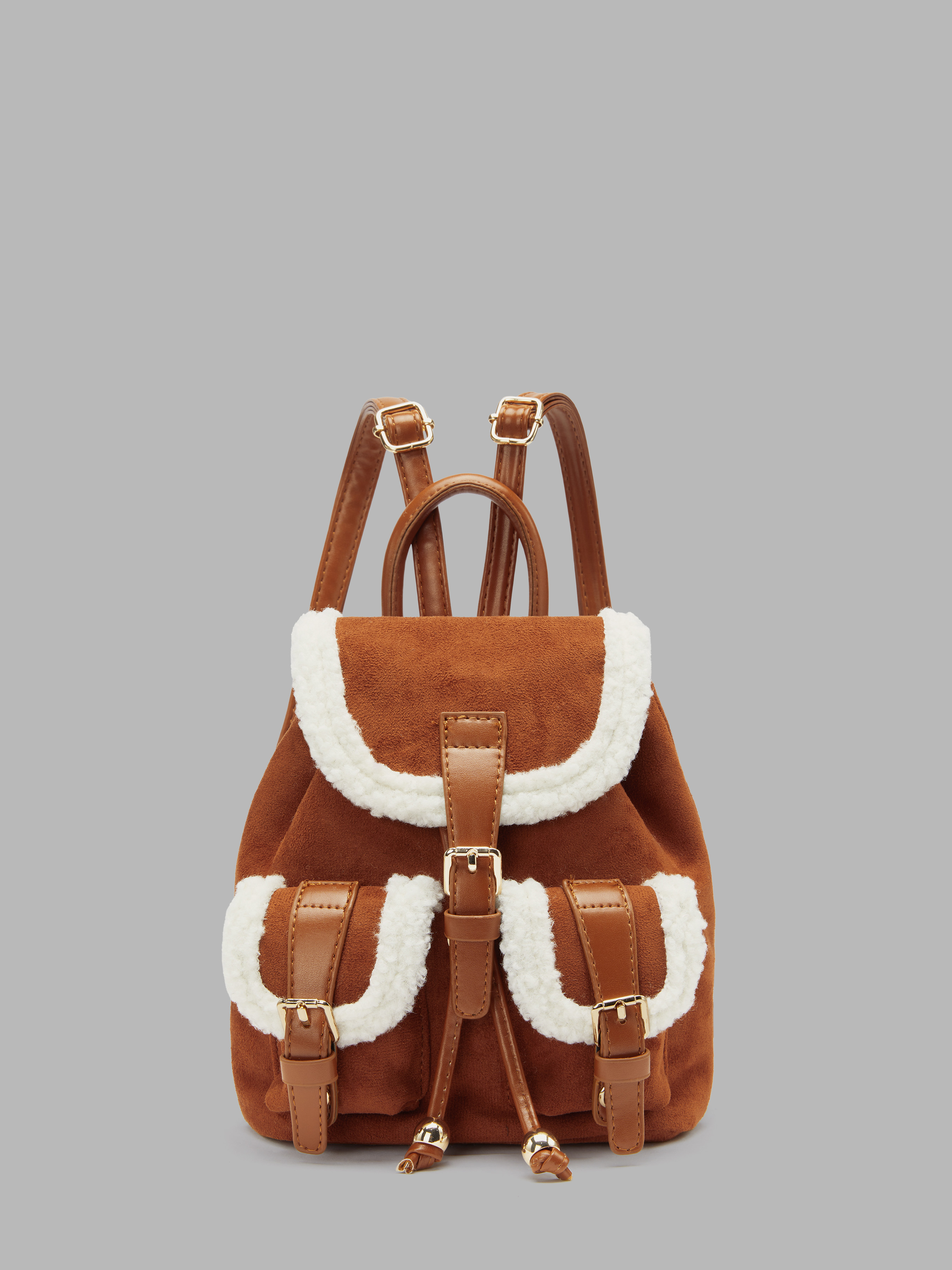 ★Cider★ ファーエフェクトトリム スエード バックパック Backpacks - Cider
