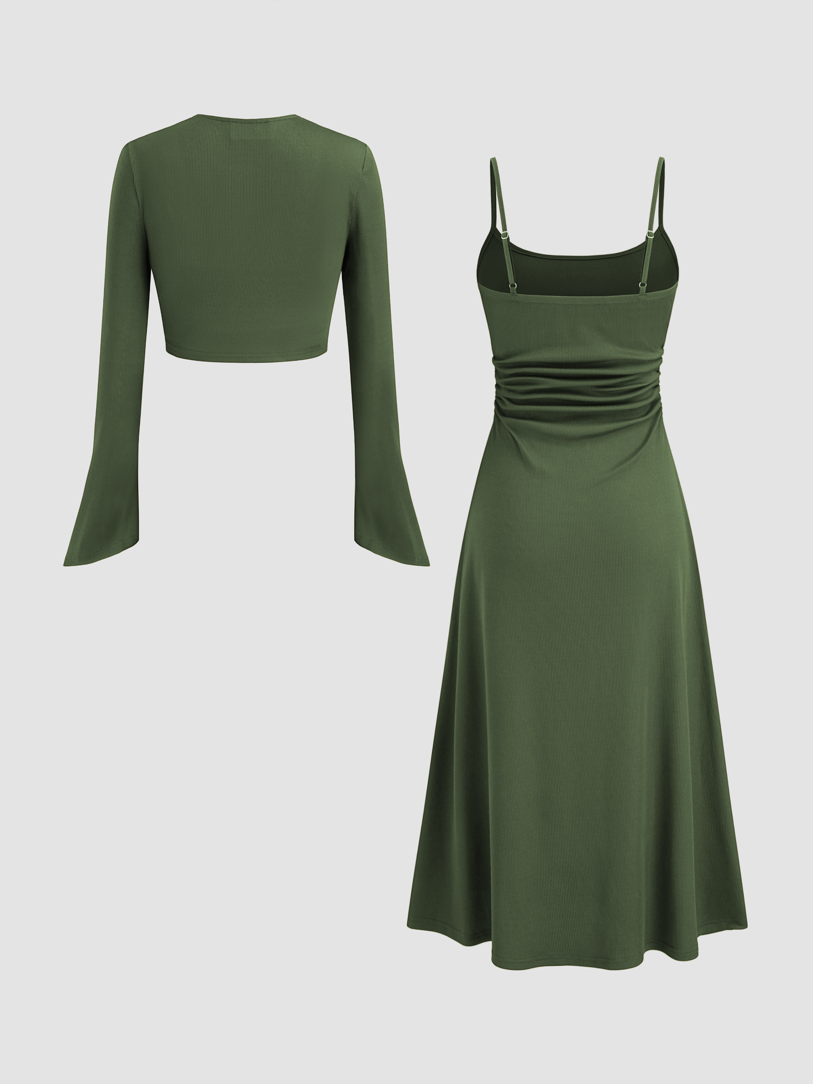 solid texture button ruched cami maxi dress Drawstring Ruched Bust Cut Out Waist Padded Cami Maxi Dress