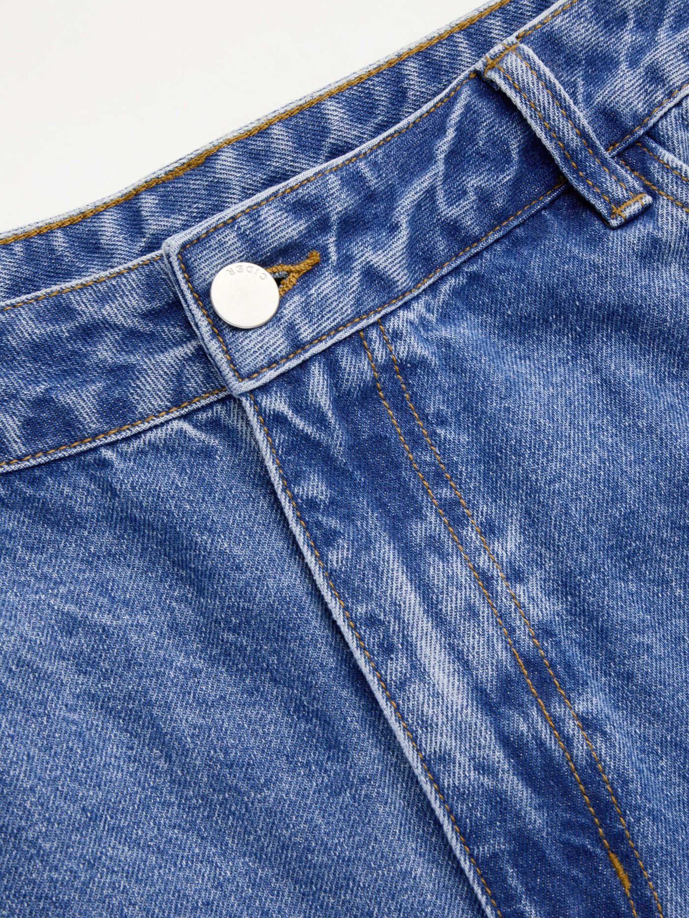 Cider Denim Mid Rise Stripe Wide Leg Jeans Curve & Plus