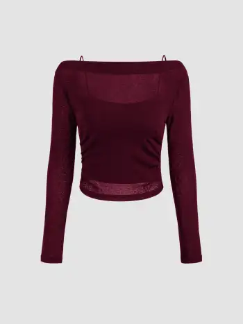 Glitter High Waist Wide Leg Trousers