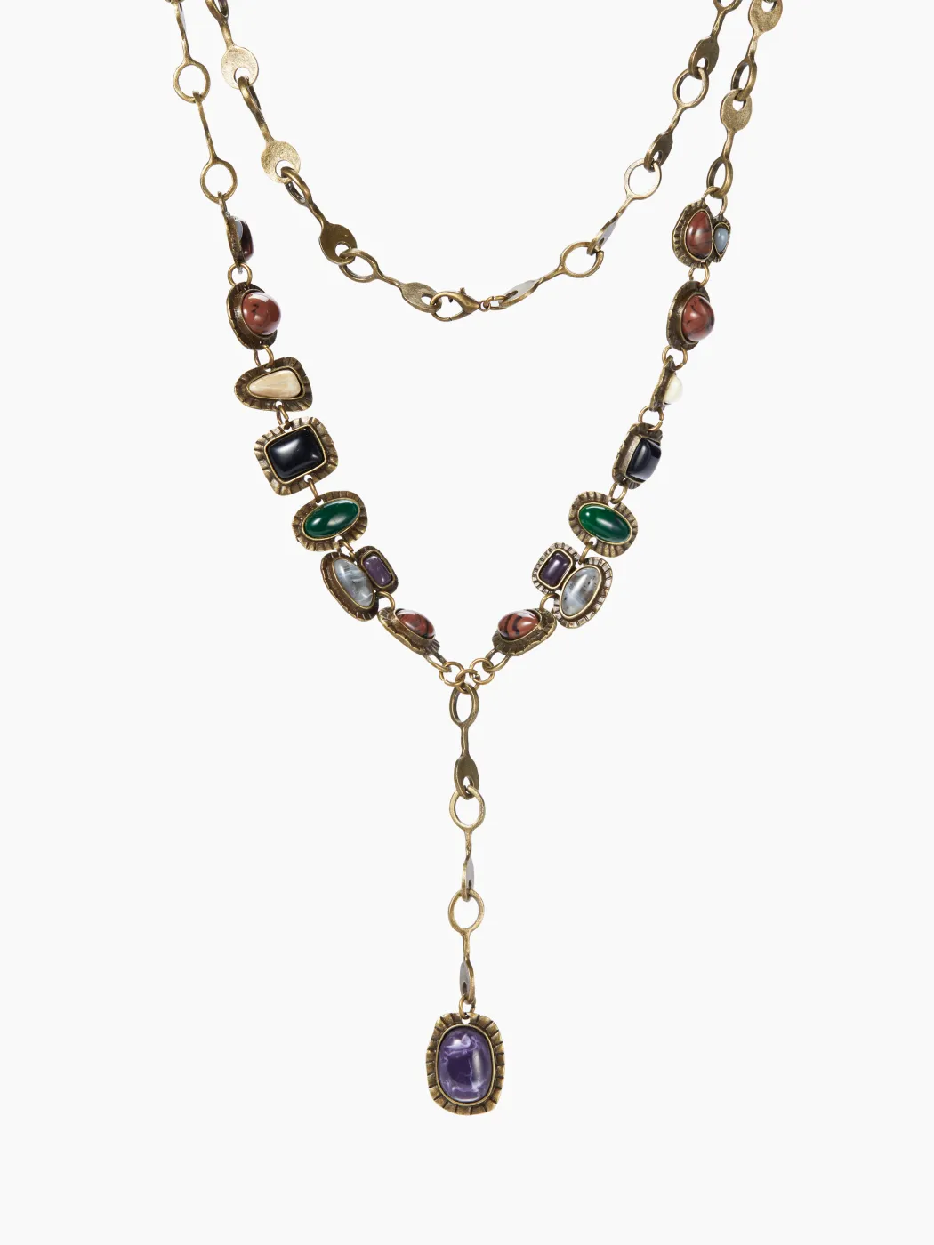 STONE Y-SHAPED NECKLACE