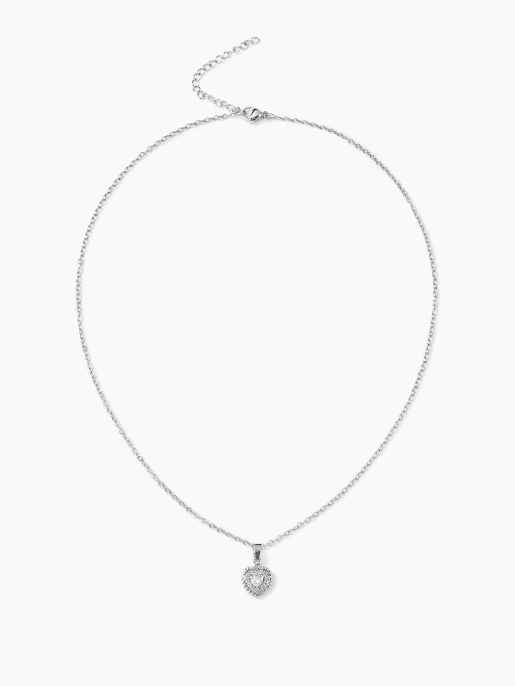 Herzanhänger Halskette mit Strass, 18K vergoldet