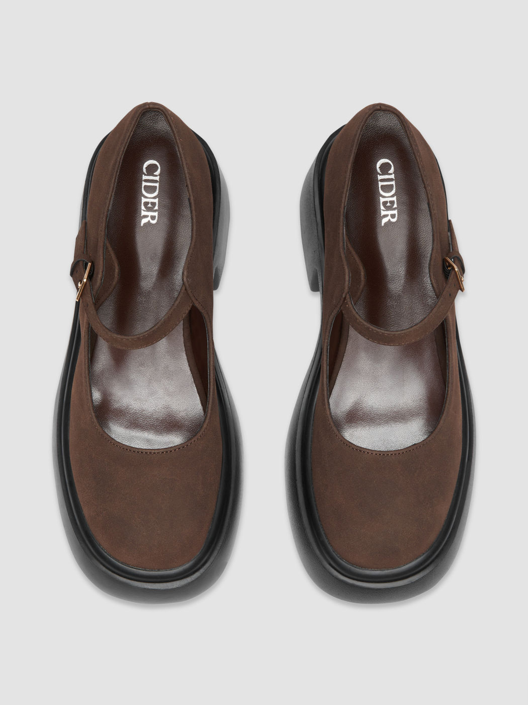 SUEDE CHUNKY HEEL LOAFERS