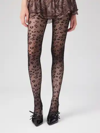 Leopardmuster Strumpfhosen