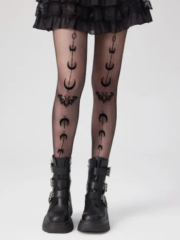 MOON & BAT NYLON TIGHTS