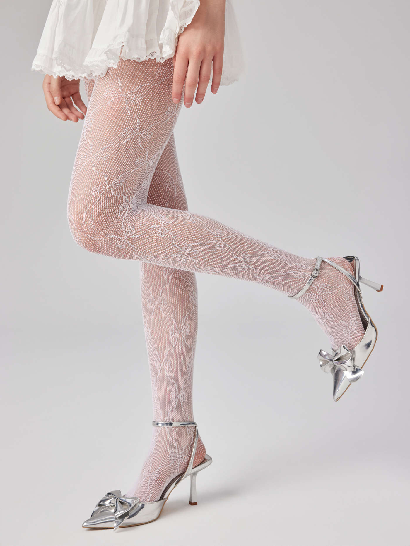 BOWKNOT FISHNET TIGHTS