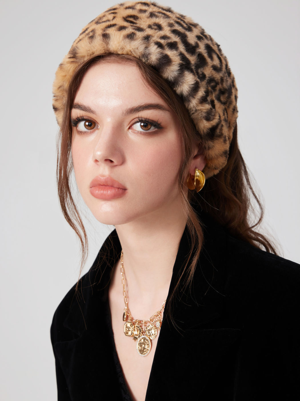 LEOPARD PRINT FUZZY HEADBAND