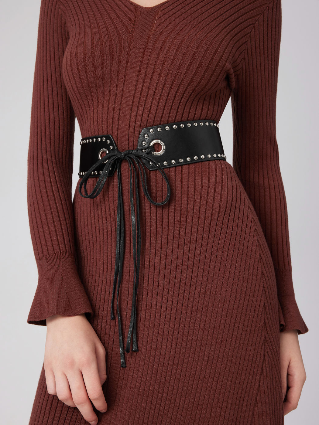 STUDDED LACE UP CORSET BELT