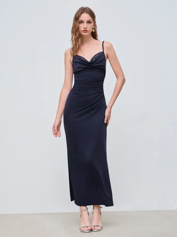sachin and babi light blue dress Winter Magic Satin Hi-Lo Holiday Dress – Mia Belle Girls main image 0