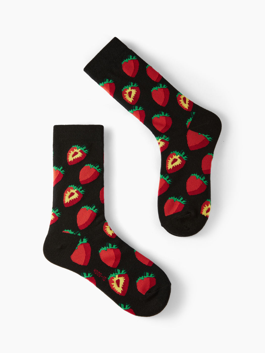 STRAWBERRY & FLORAL PATTERN ANKLE SOCKS