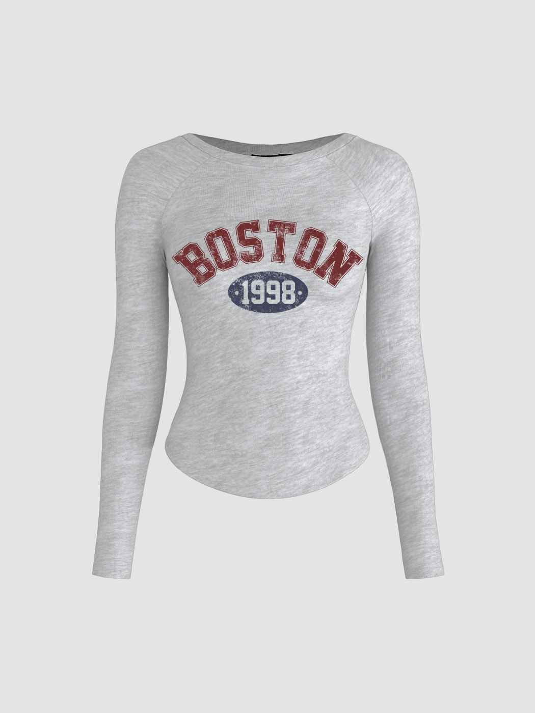 Boston 1998 Scoop Neckline Graphic Long Sleeve Tee