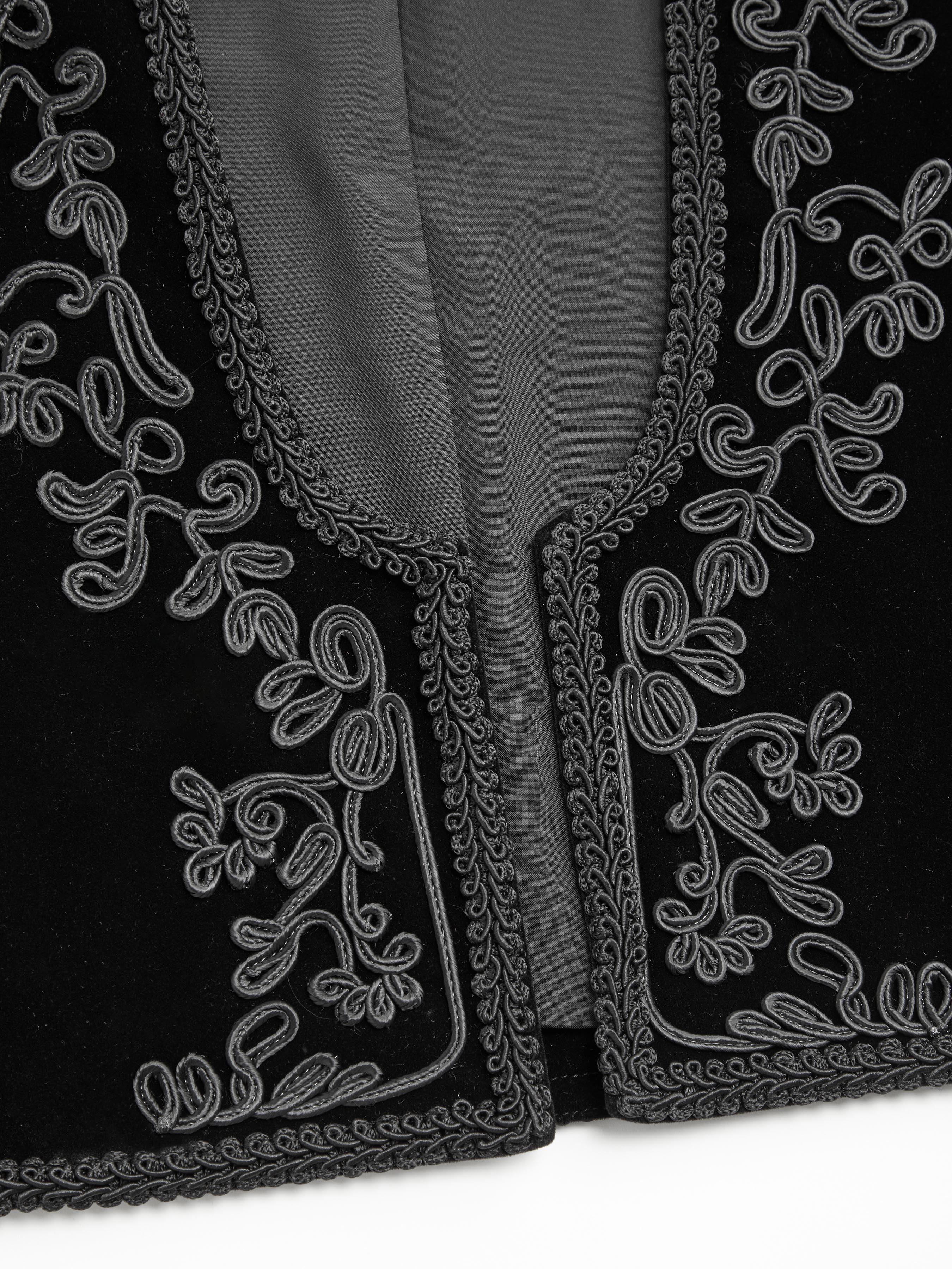 Velvet Velvet Embroidered Pattern Vest For Daily Casual