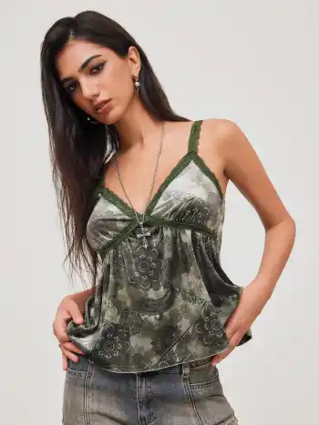 Süße Samt-Azteken-Lace-Camicette