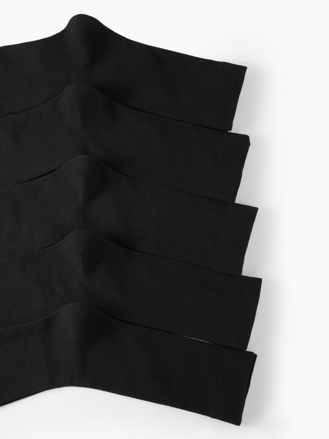 5 PAAR EINFARBIGE CREW-SOCKEN