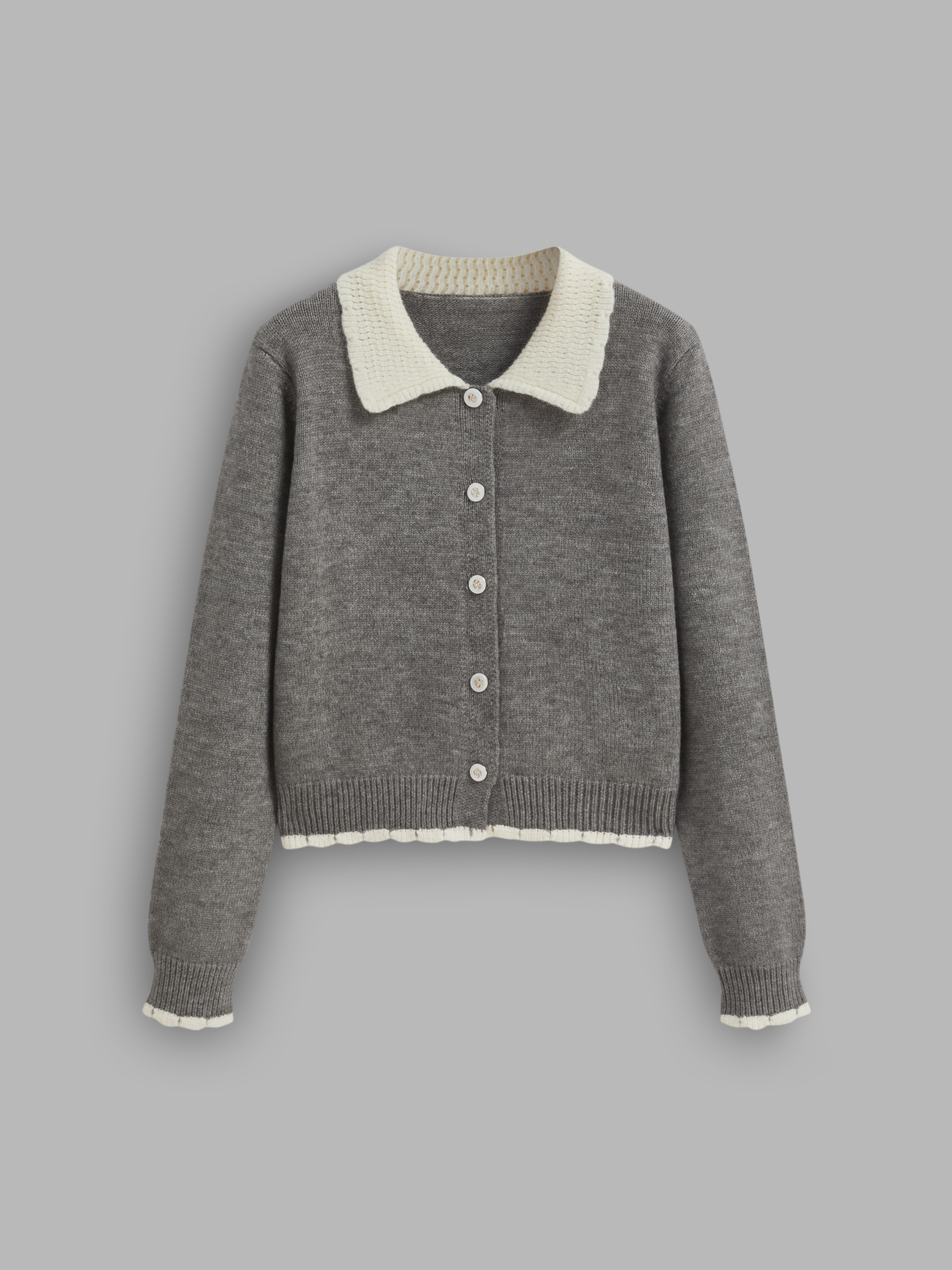 カーディガン IONSEOUL coloring collar half KNIT CD COOHEM (コーヘン) KOHEN NORDIC KNIT CD / コウヘン