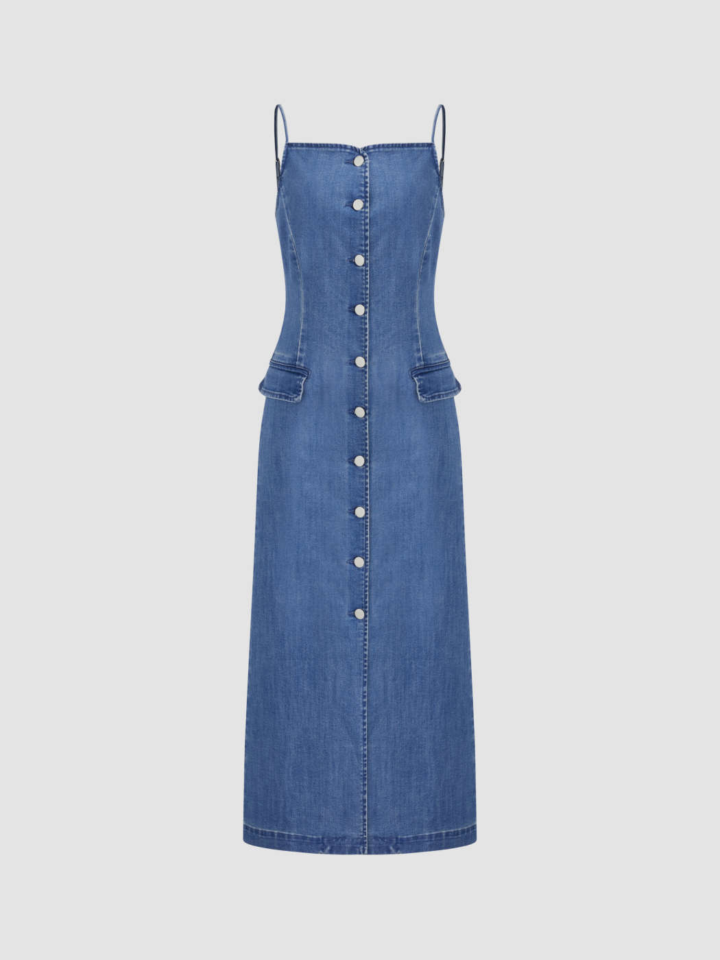 white christmas dresses Women’s Denim Corset Zip Dress – Wash Lab Washed Blue / XL main image 1