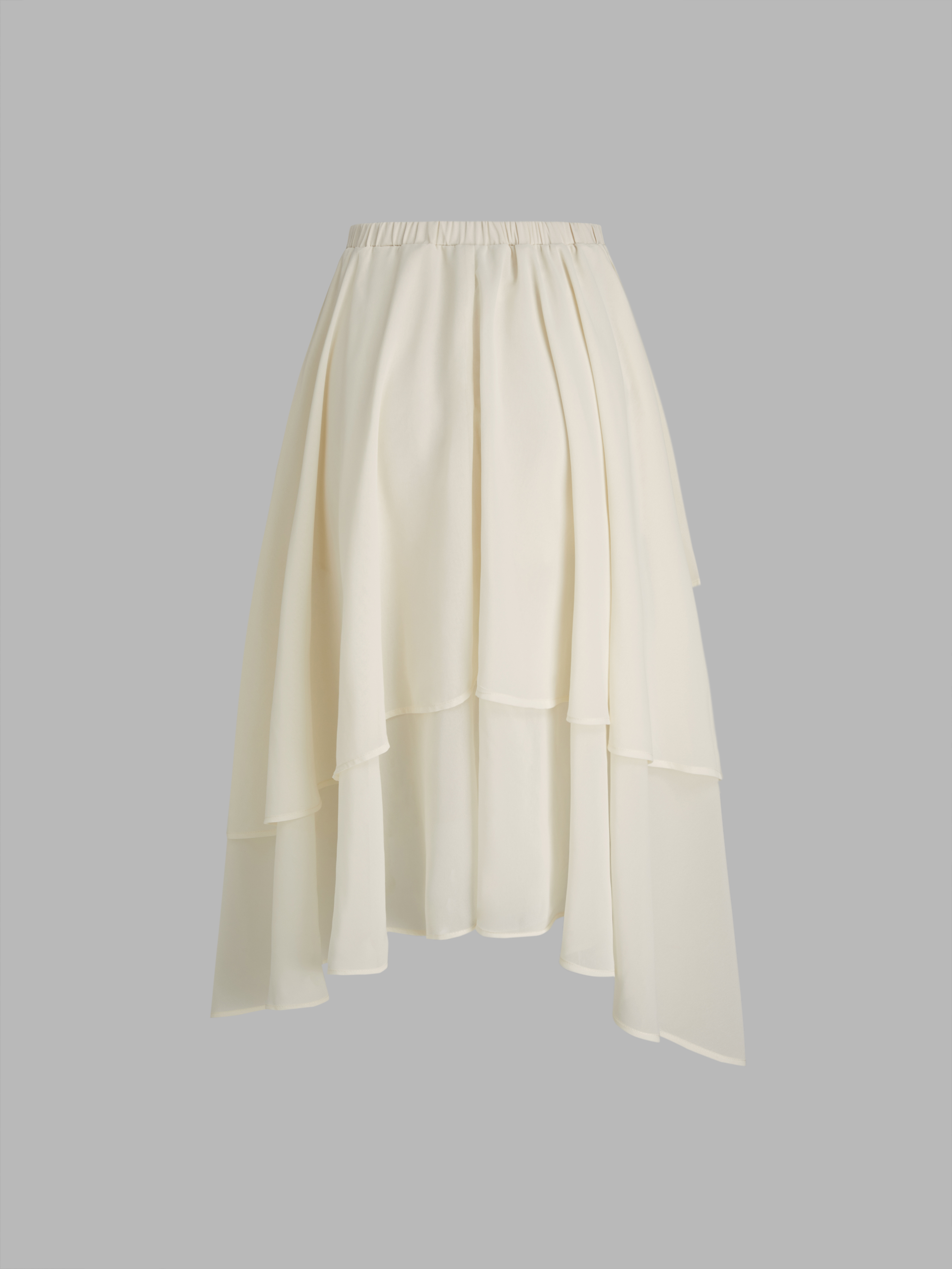 City Chic Woven Mid Rise Solid Ruffle Asymmetrical Hem Maxi