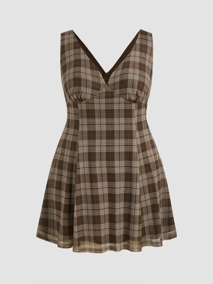 cider brown dress Cider In Aspen Ruffle Dress in Brown main image 1