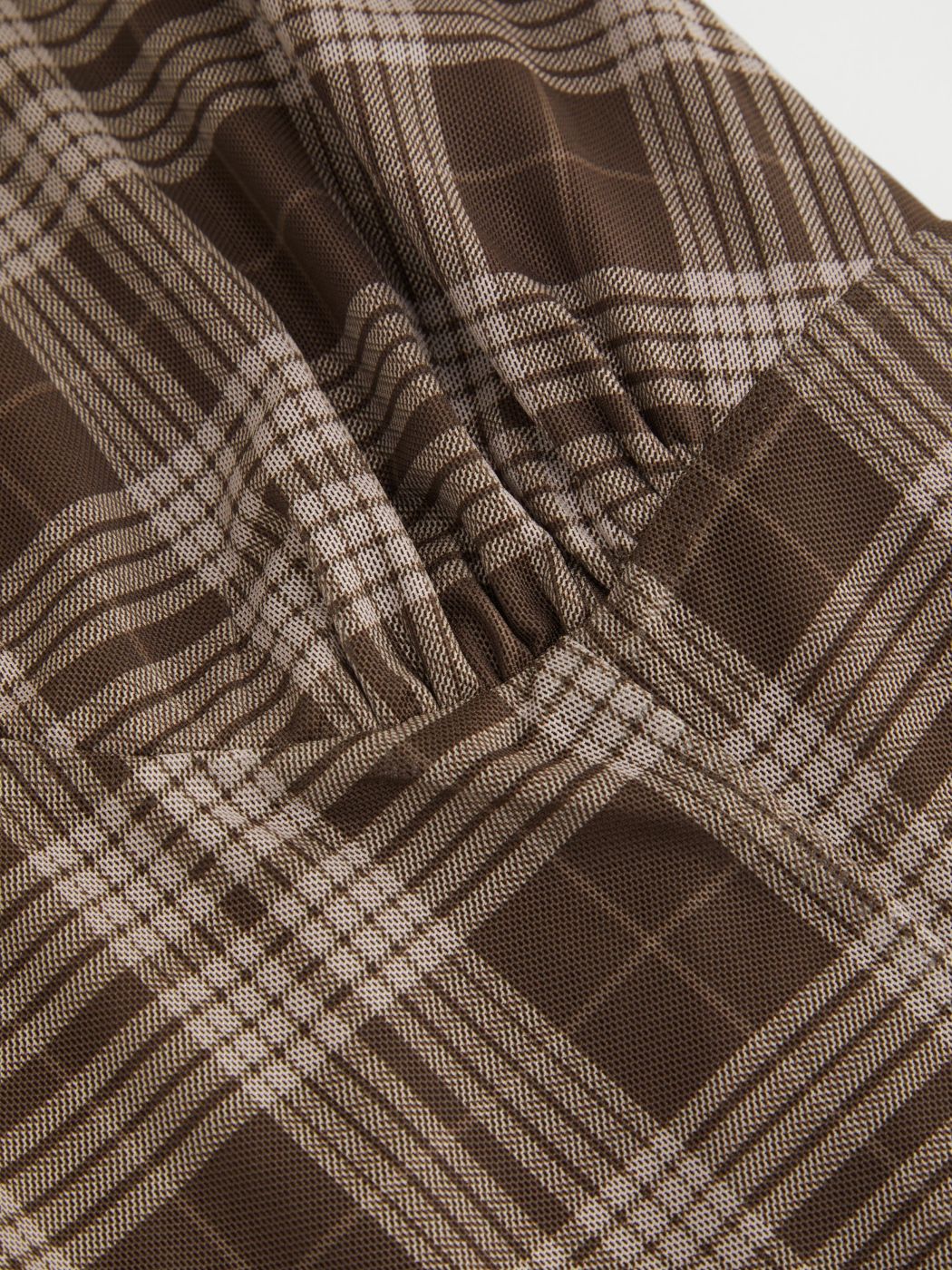 V-Ausschnitt Karo Mini Kleid Kurve & Plus