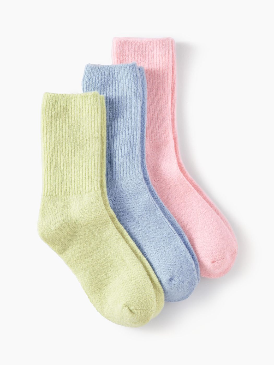 3 PAIRS WOOL CREW SOCKS