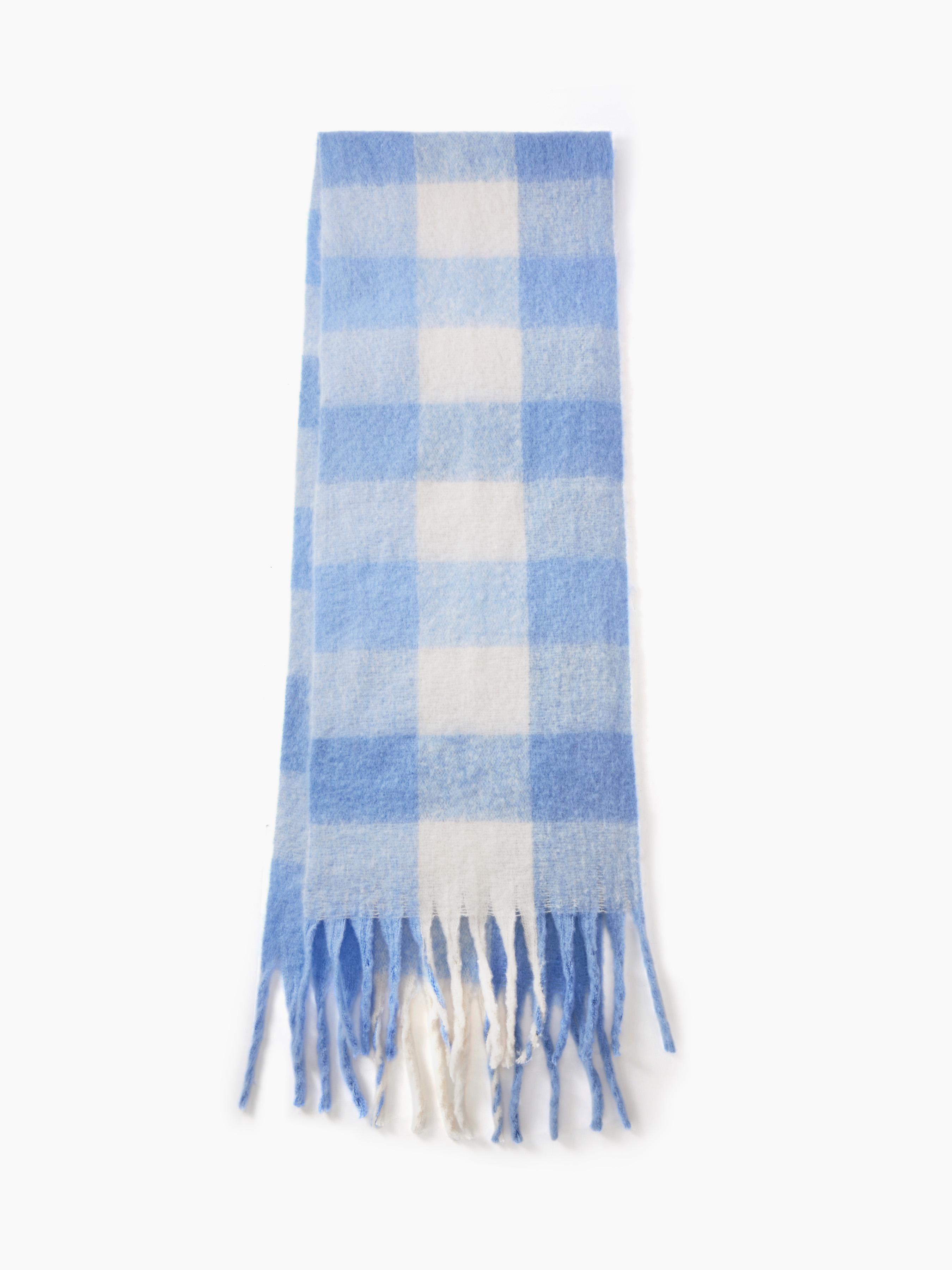 PLAID TASSEL SCARF