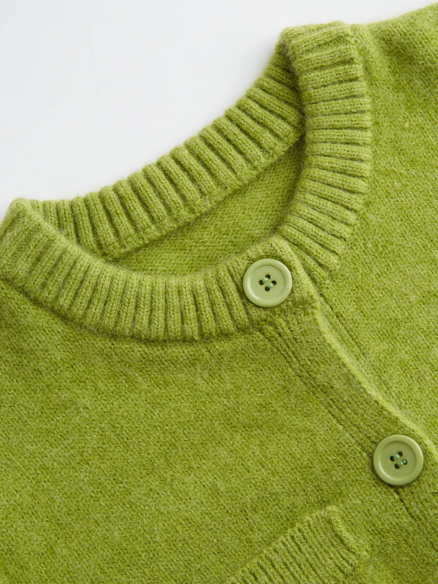 Cardigan boutonné uni à col rond