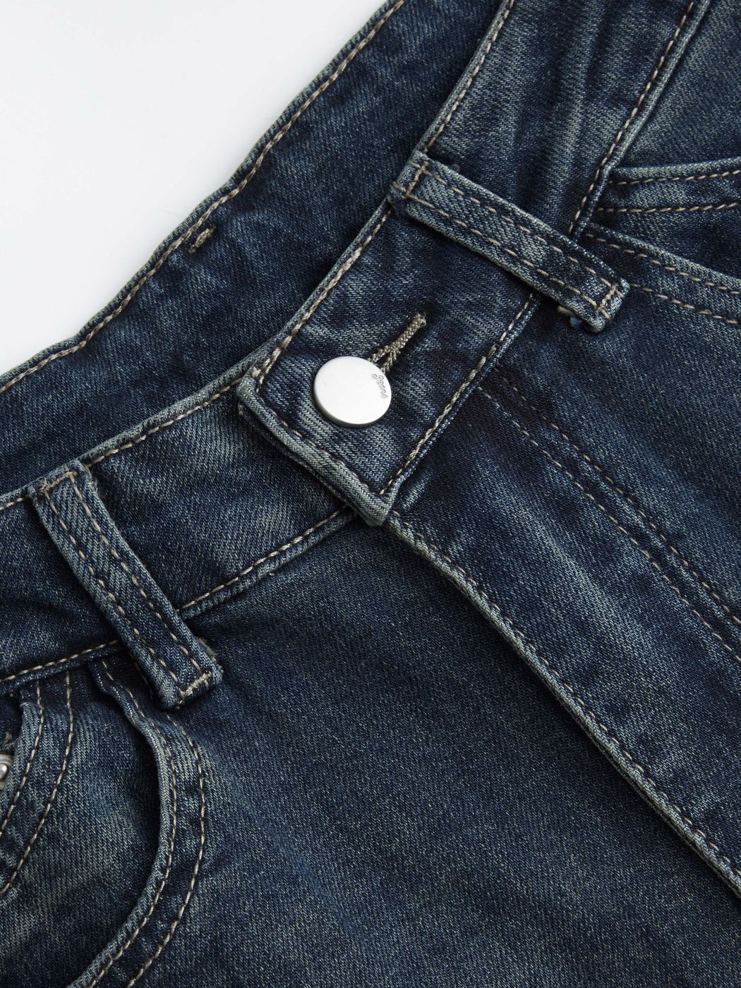 Denim High Rise Straight Leg Jeans