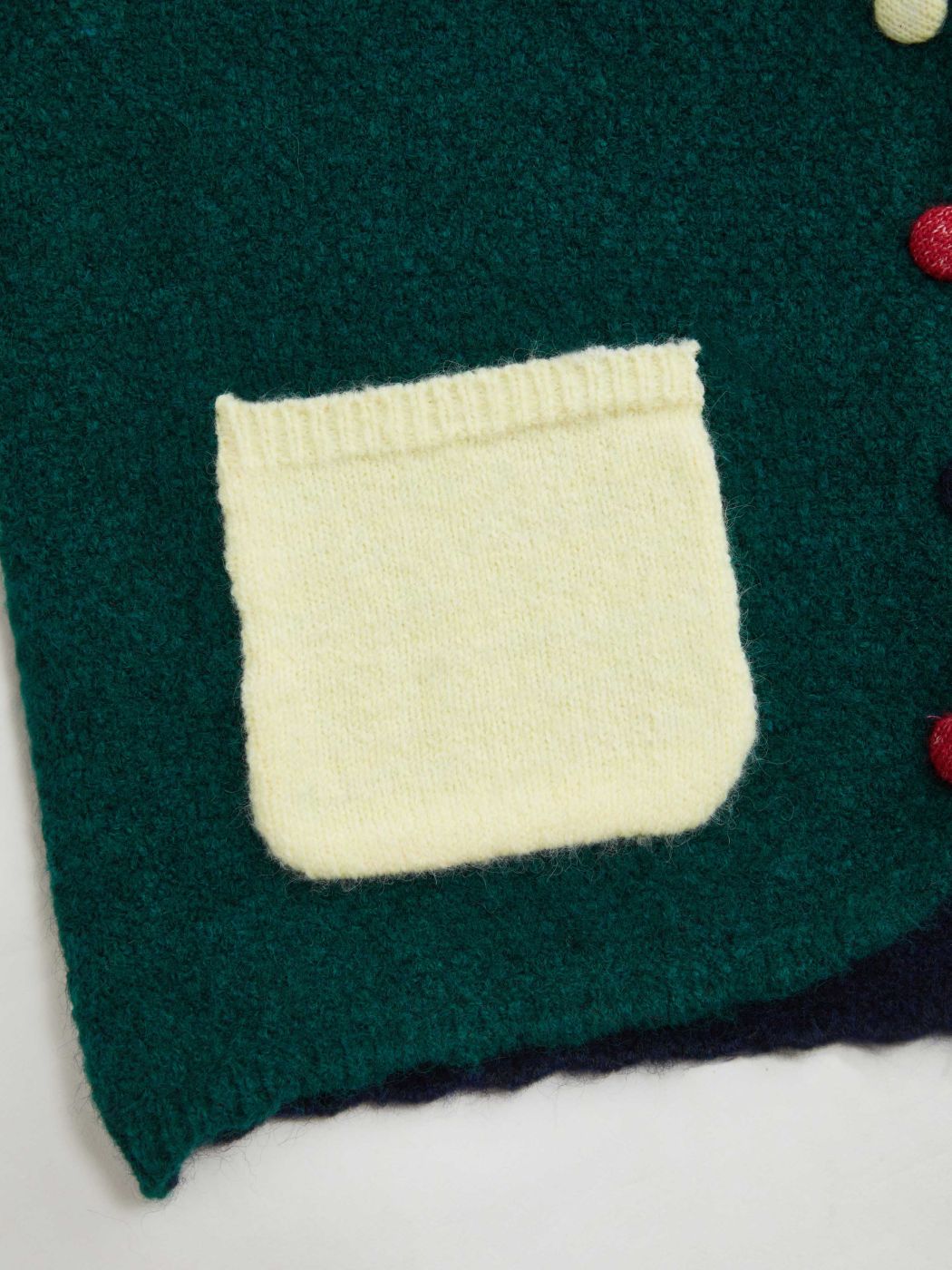 Wool-blend V-neck Colorblock Vest