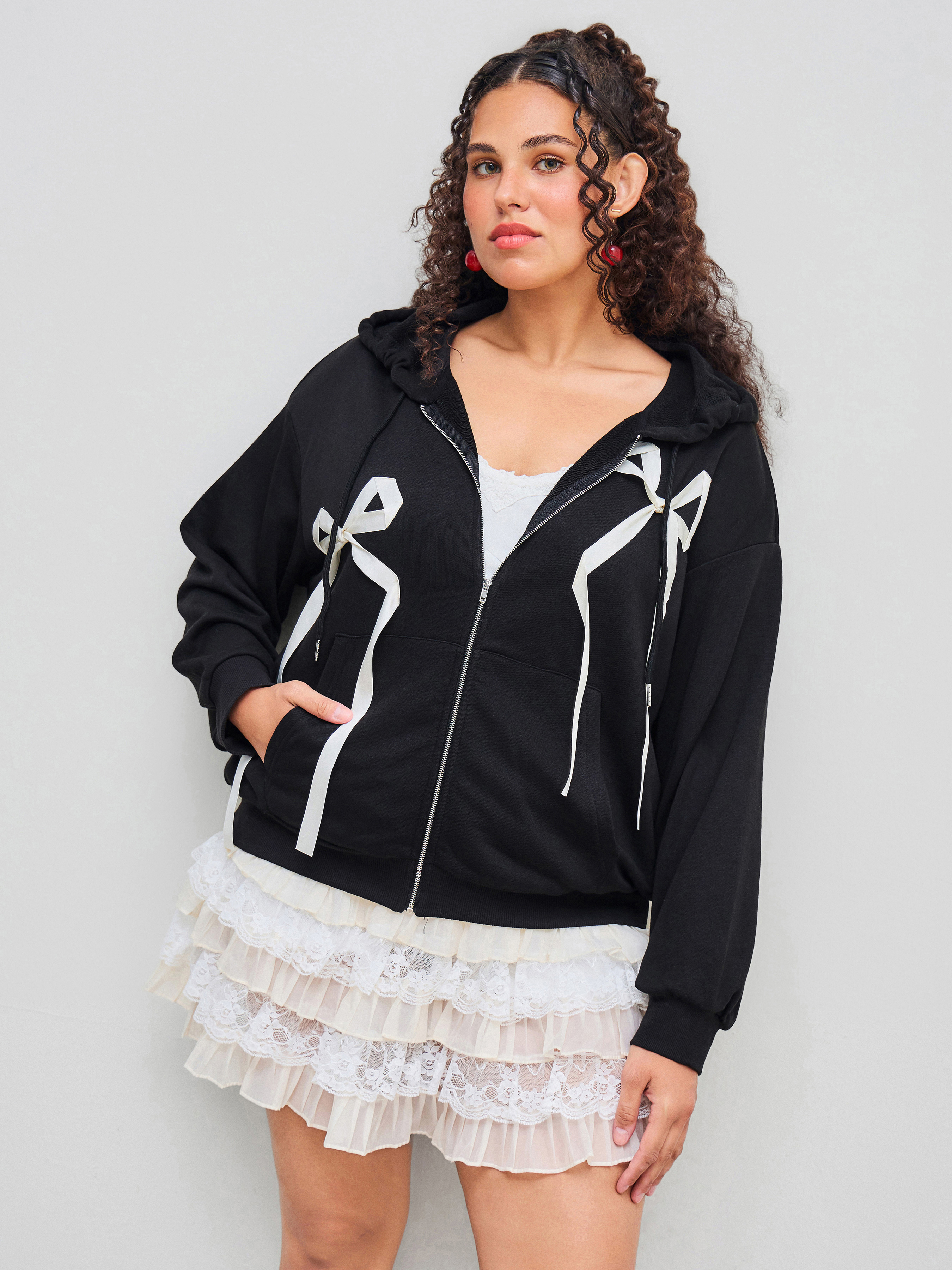 【DISCERNMENT】Y curve hoody DND4DES Diamond Distressed Zip-Up Hoodie