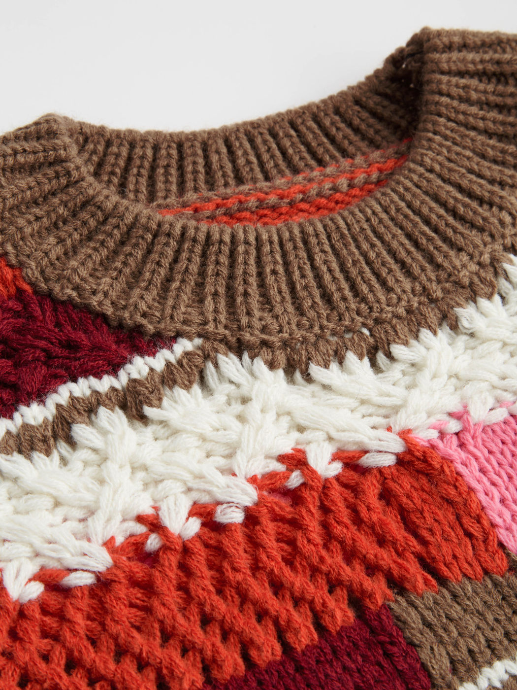 Knit Round Neckline Stripes Vest
