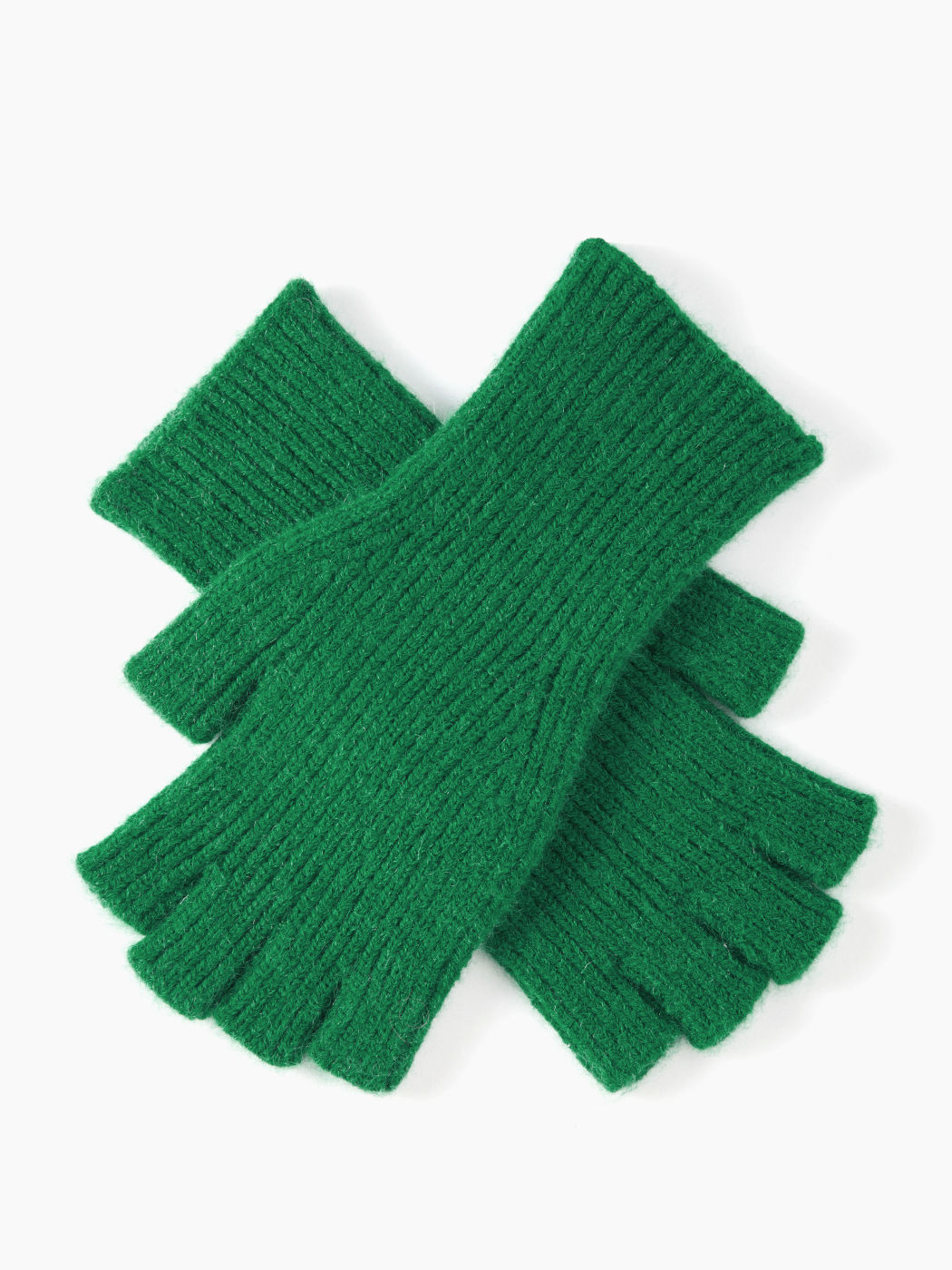 SOLID KNITTED FINGERLESS GLOVES