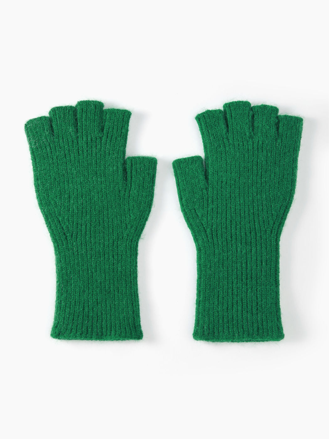 SOLID KNITTED FINGERLESS GLOVES