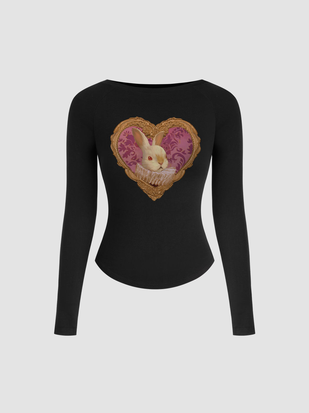 Hasenherz Grafik Langarmshirt