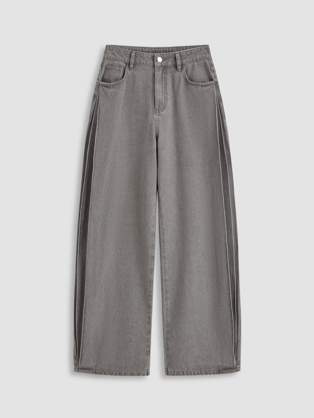 Cider High Rise Solid Pocket Baggy Jeans