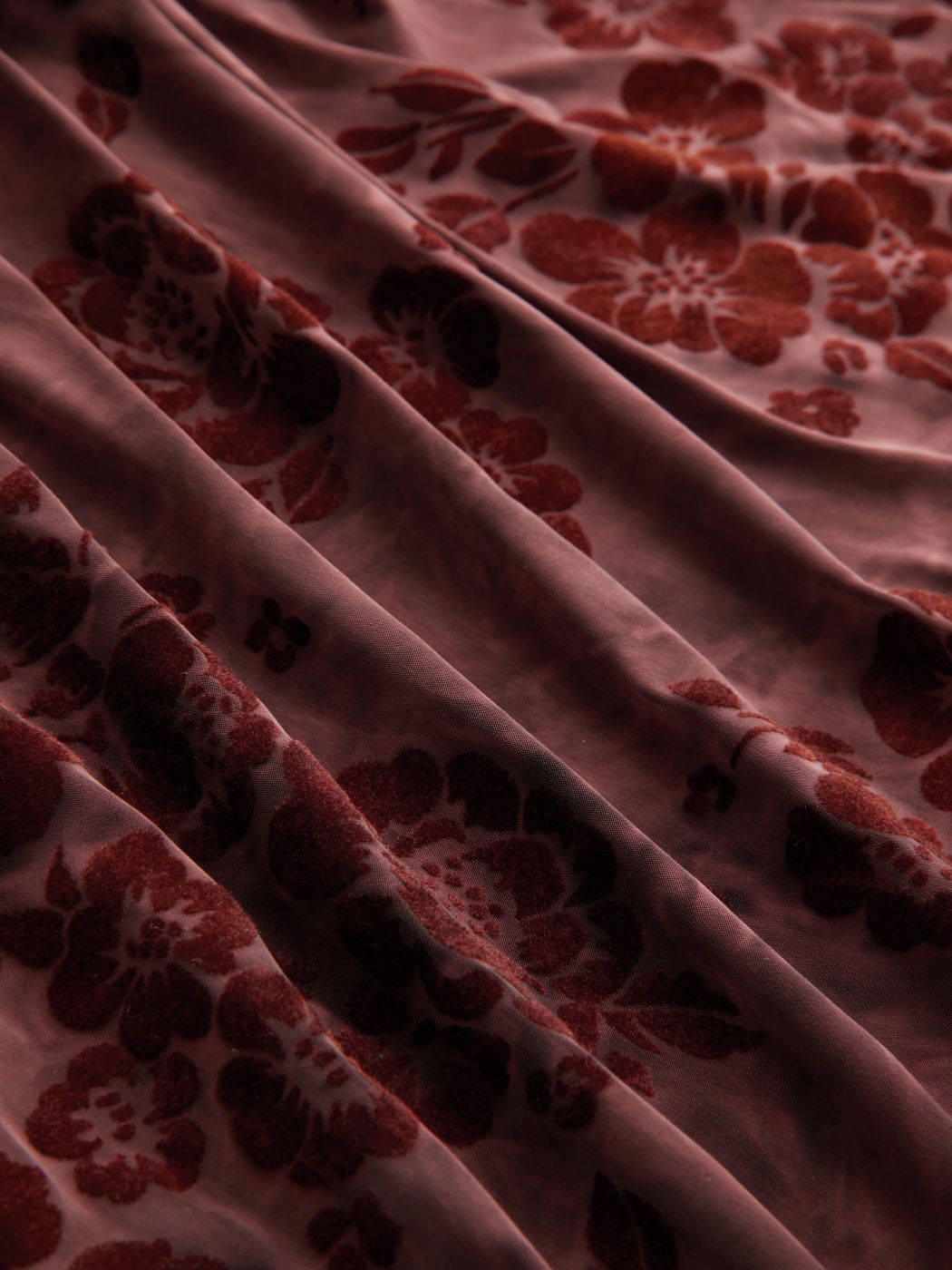 Vestito midi con scollo rotondo e coulisse floreale