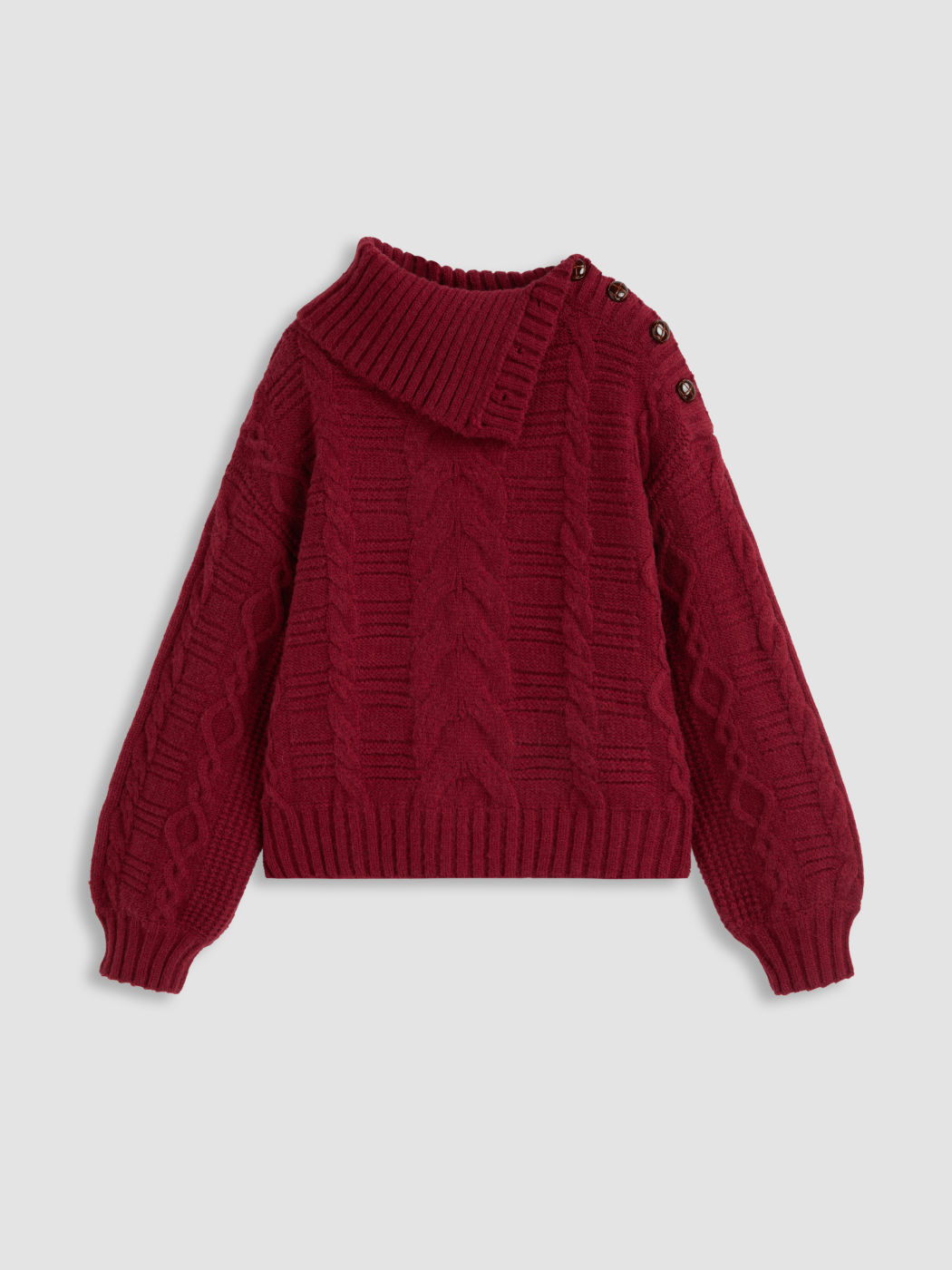 Cable Knit Button Sweater