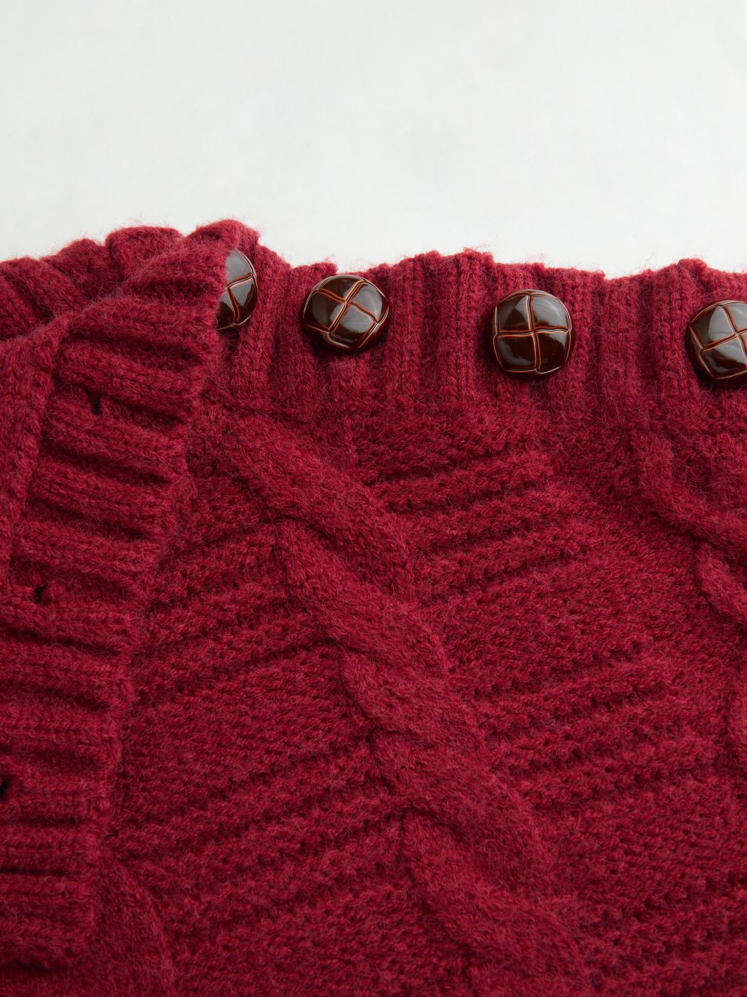 Cable Knit Button Sweater