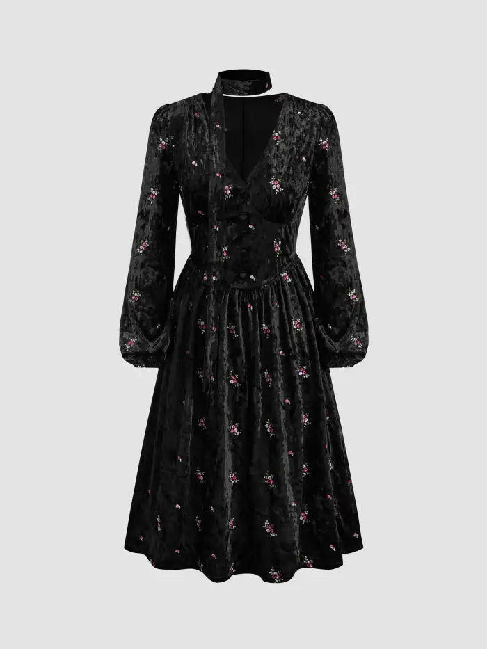 High Neck Solid Ruched Midi Dress