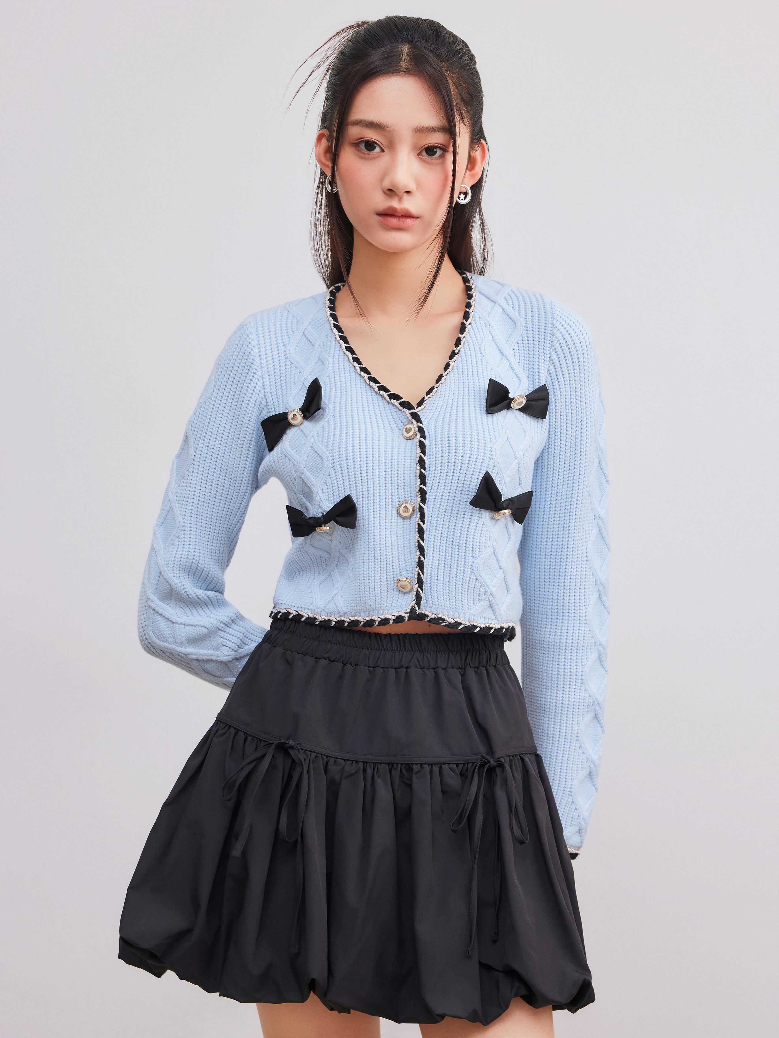 Sov. / レーヨンナイロンダルケーブルニットジャケット 美品 Sov. レーヨンナイロンダルケーブルニットジャケット 白 36