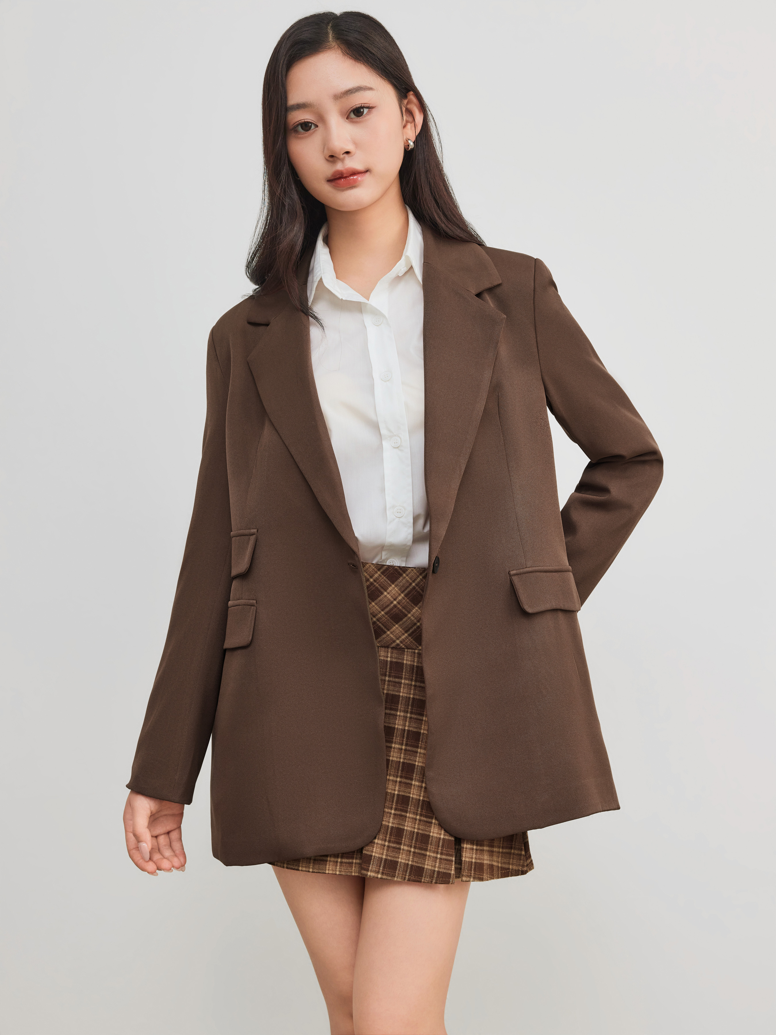 ボトムスその他 Golden  Pinstripe Oversized Blazer With Notched Lapel OVERSIZED PINSTRIPED WOOL BLAZER - NAVY / PINSTRIPED | COS