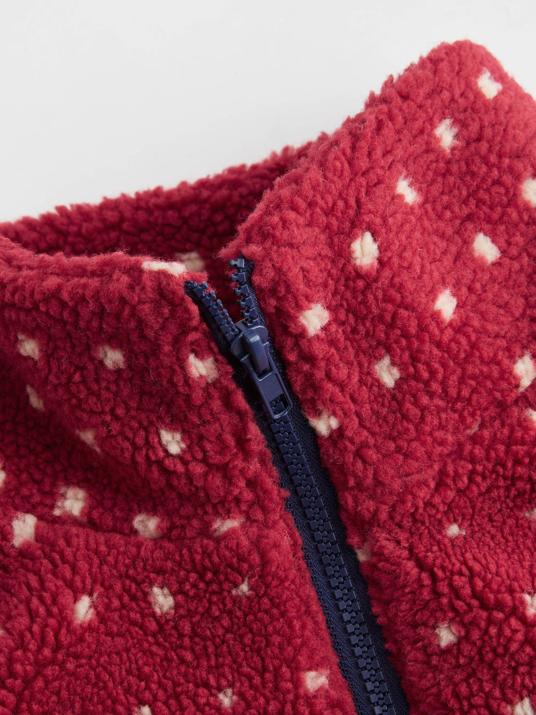 Giacca grafica con colletto in pile