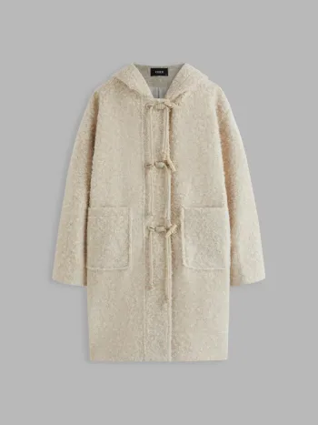 Wool-look Hooded Oversized Duffle Coat