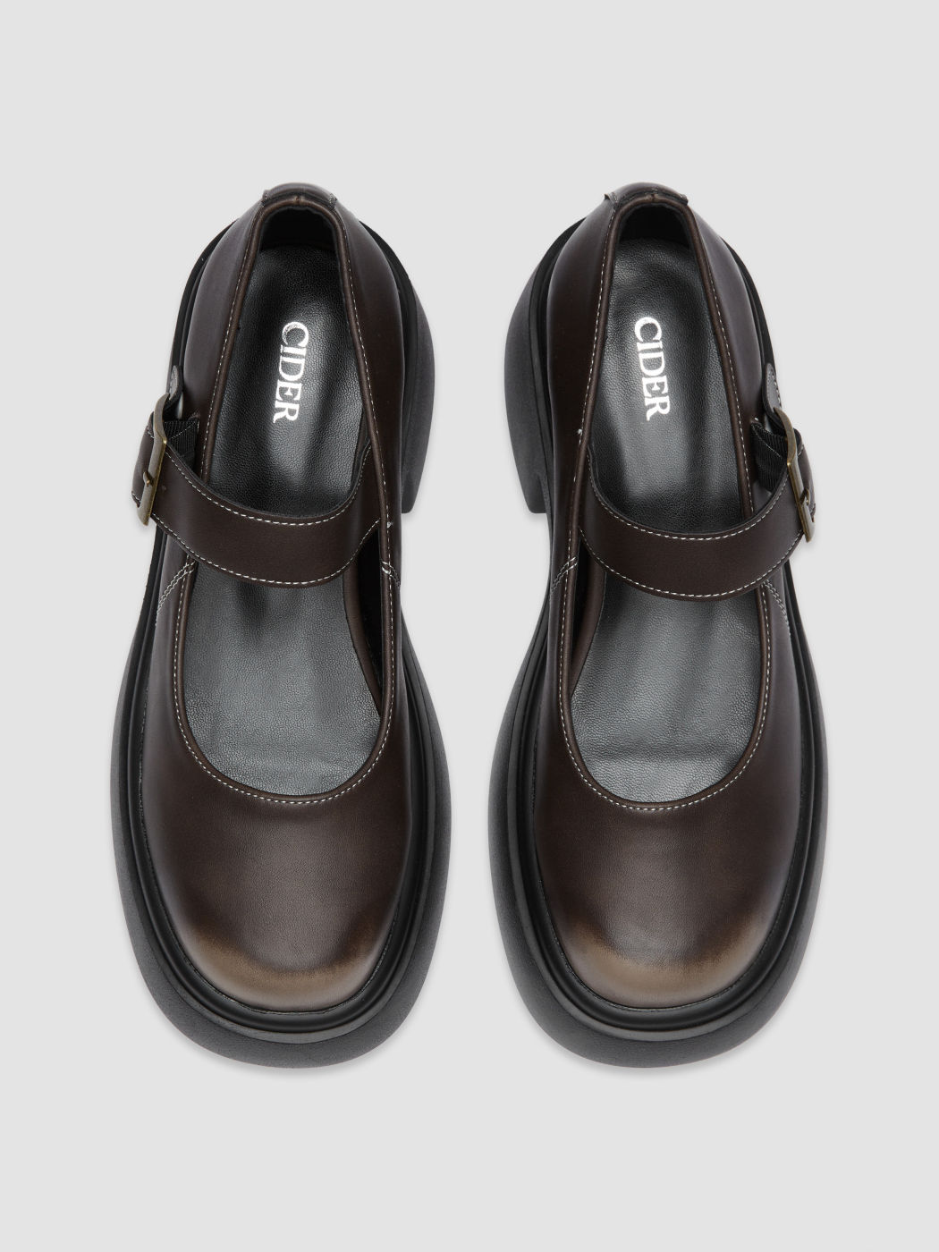 Distressed Kunstleder Loafers