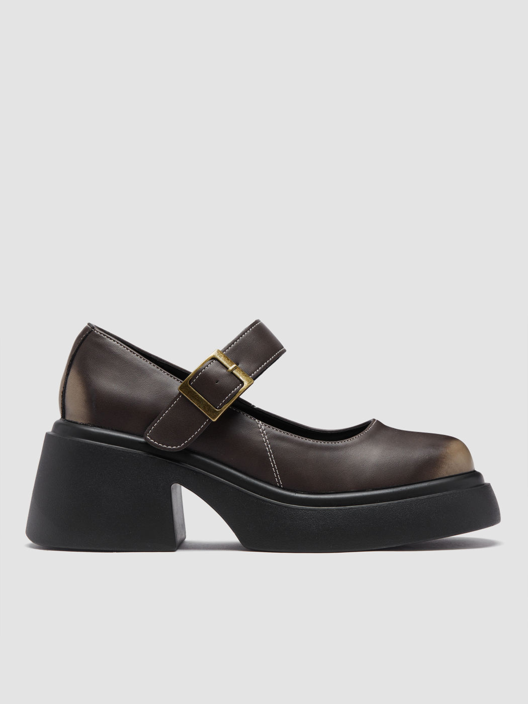 Distressed Kunstleder Loafers