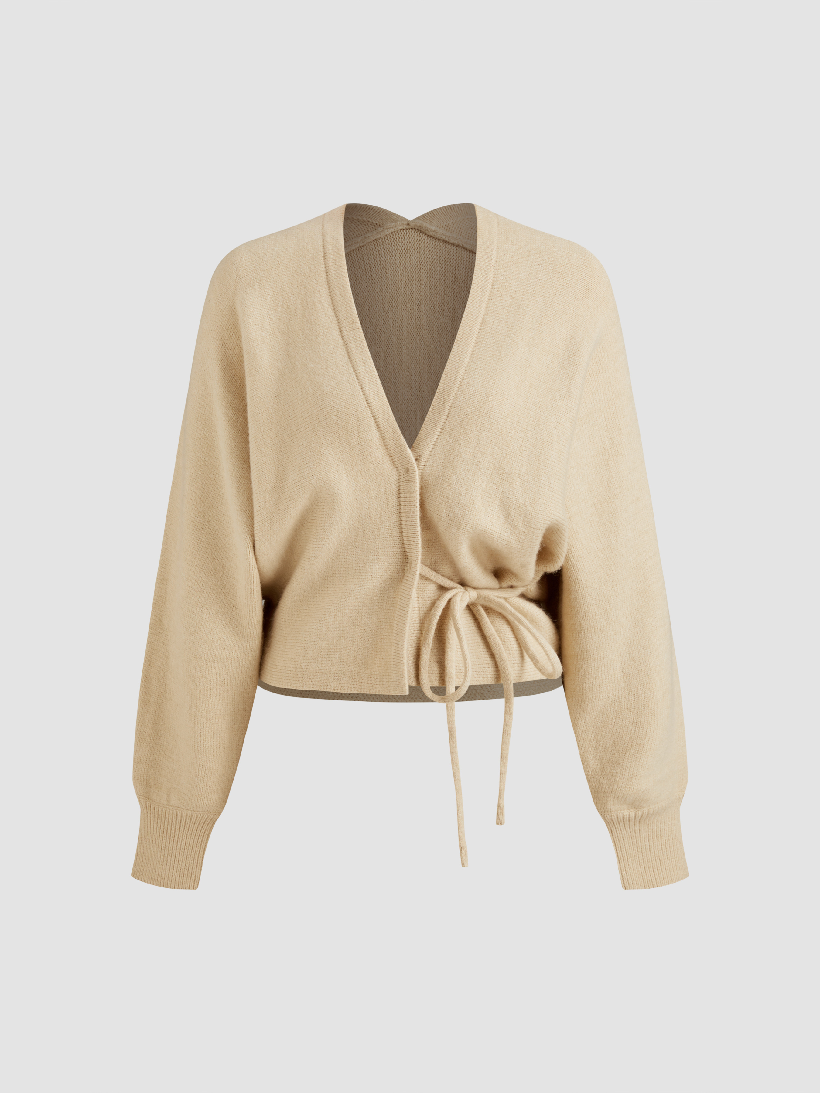 Knit Fabric Knit V-neck Metallic Button Cardigan For Daily