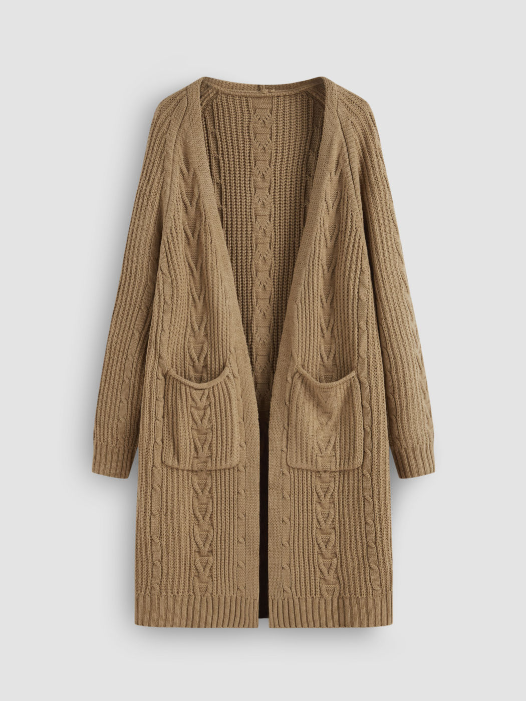 Cable Knit Oversized Longline Cardigan