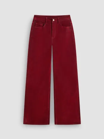 Stretch Cider Denim Low Rise Straight Leg Jeans