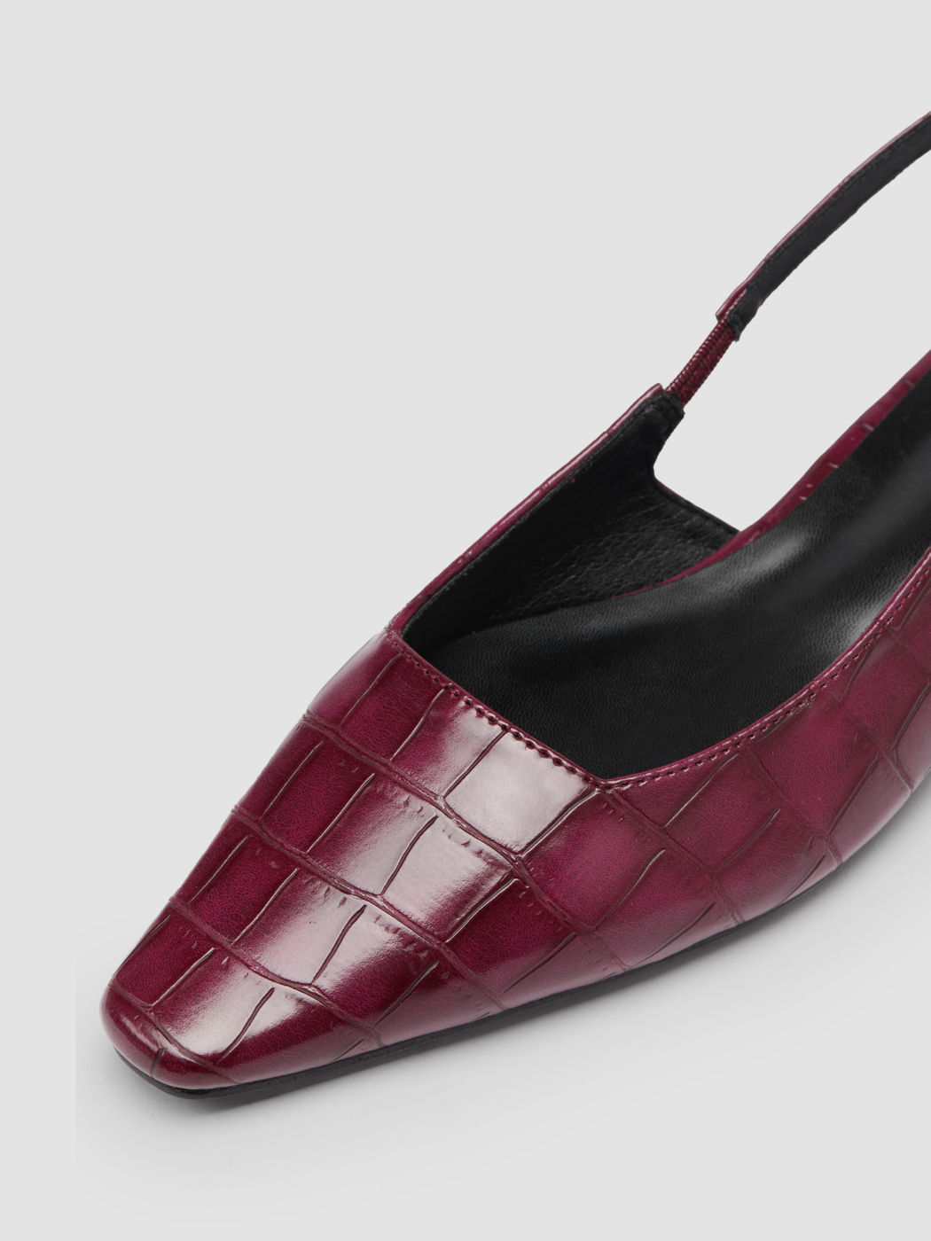 Krokodilmuster Slingback Ballerinas