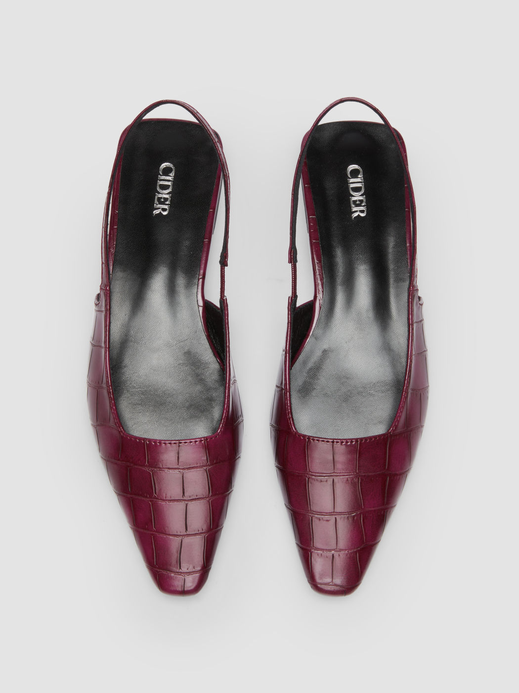 Krokodilmuster Slingback Ballerinas